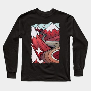 Red winter mountains Long Sleeve T-Shirt